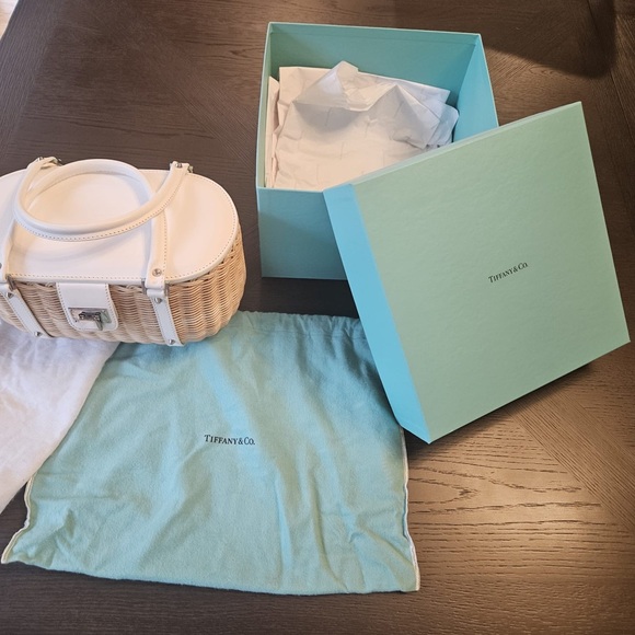 Tiffany & Co. Mini White and Tan Bags - Picture 6 of 8